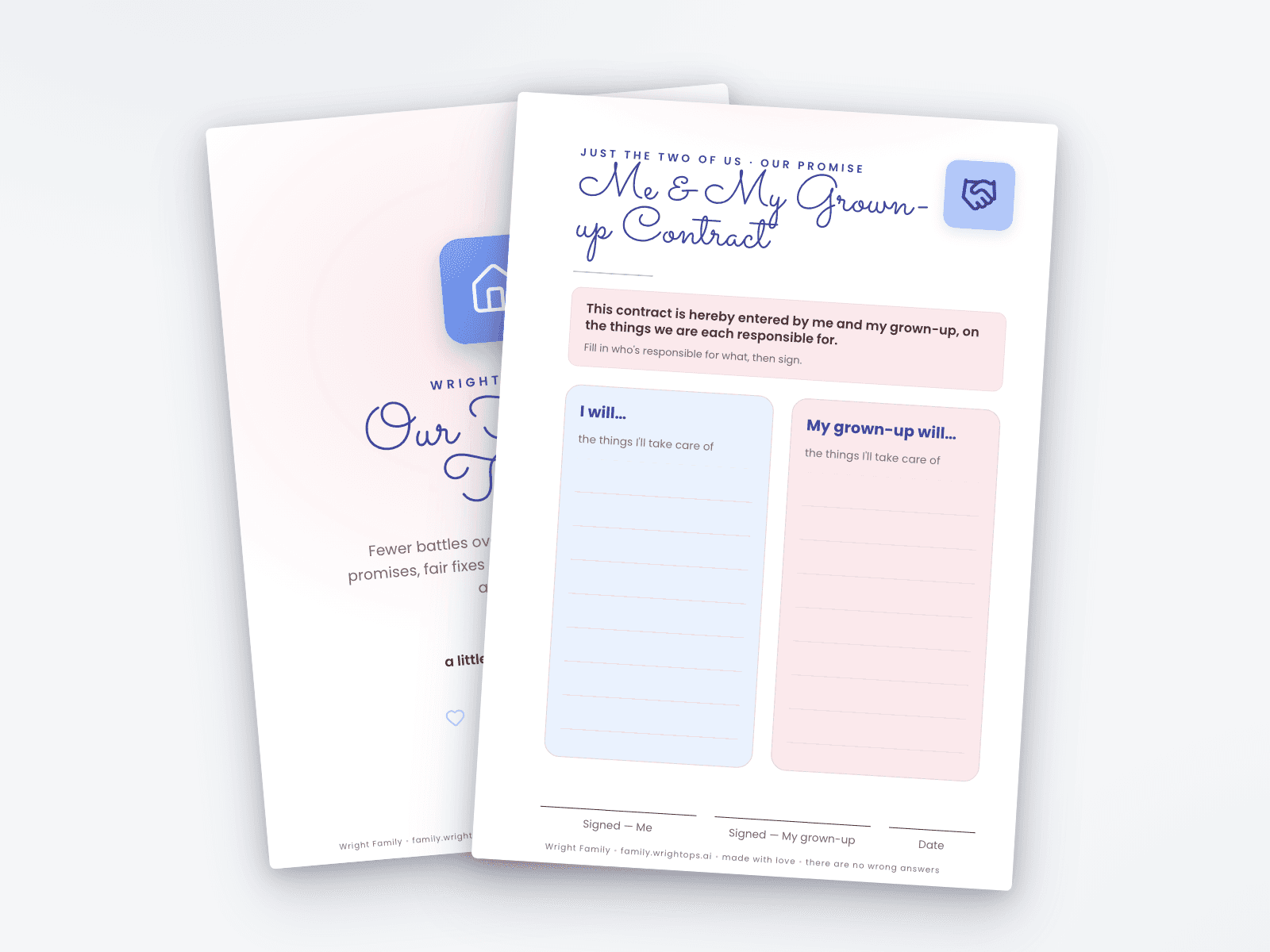 Our Family Team printable pages