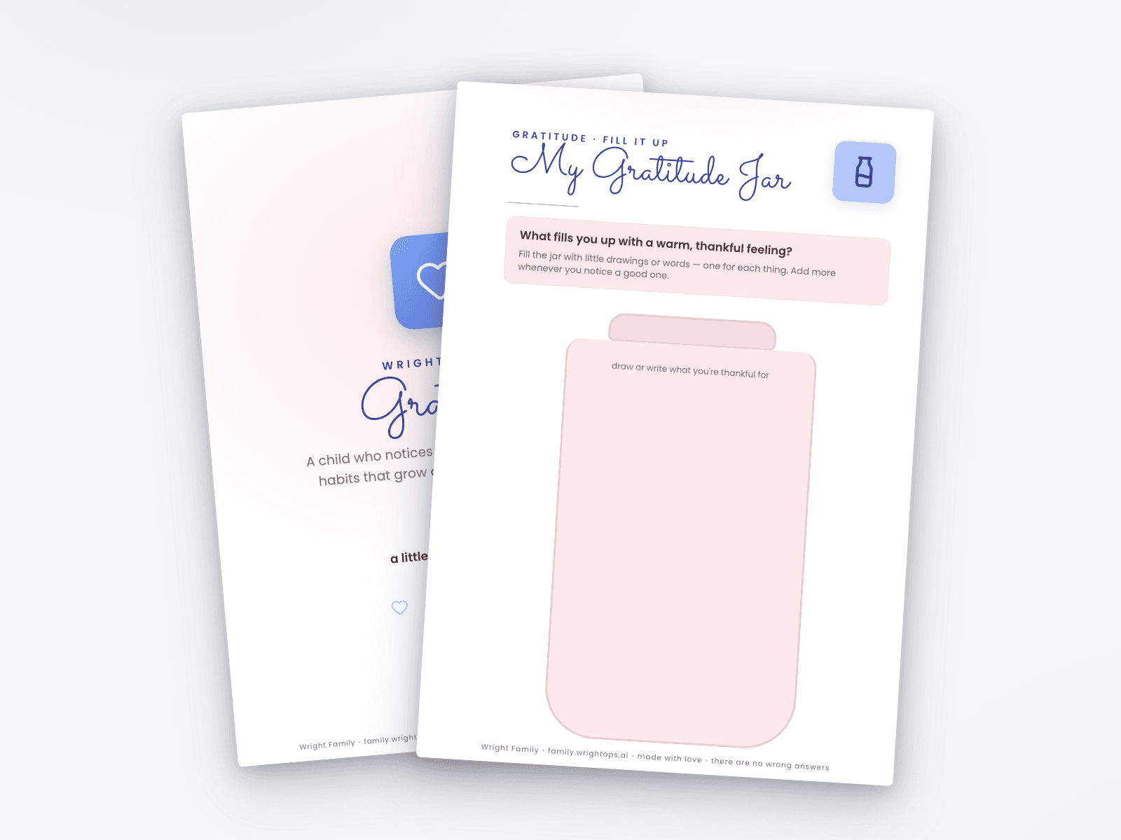 Gratitude printable pages