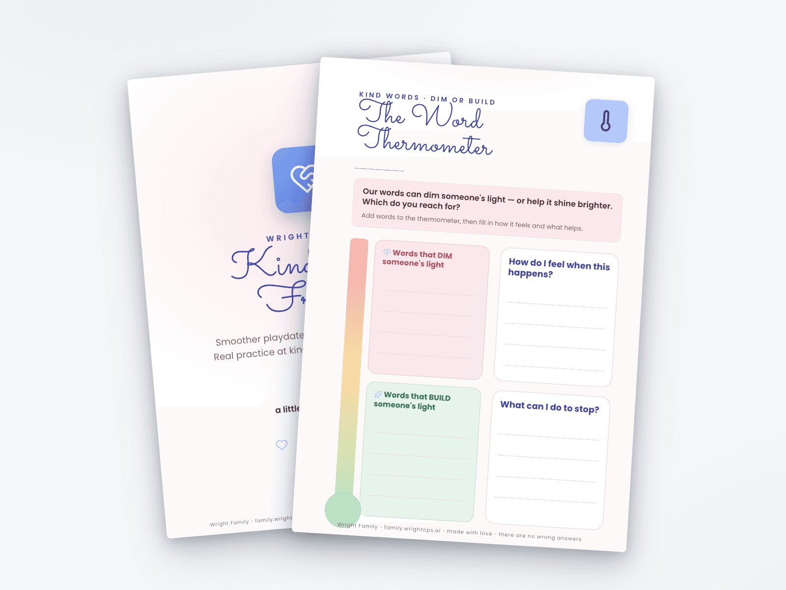 Kindness & Friends printable pages
