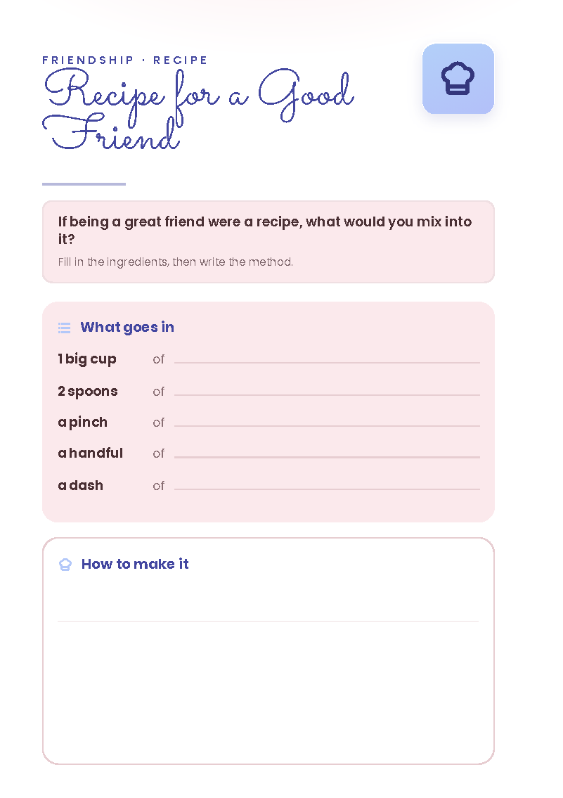 Preview page from Kindness & Friends